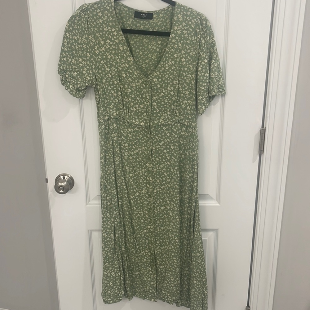 Able medium button down midi dress